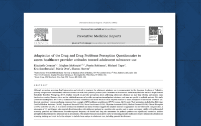 White Paper: Adaptation of the Drug and Drug Problems Perception Questionnaire to Assess Healthcare Provider Attitudes toward Adolescent Substance Use