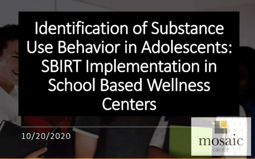 “Identifying Substance Use Behavior in Schools” Presentation